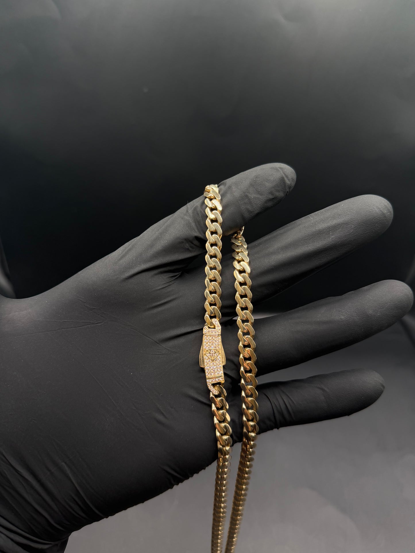 10k Gold Hollow Cuban Necklace
