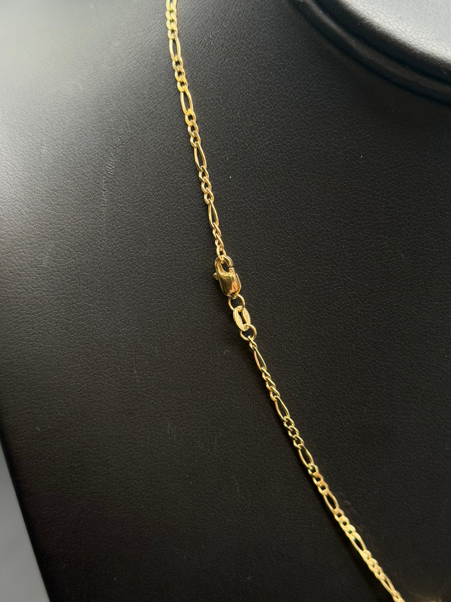 10k Gold Boy Pendant with 16" Figaro Necklace Set