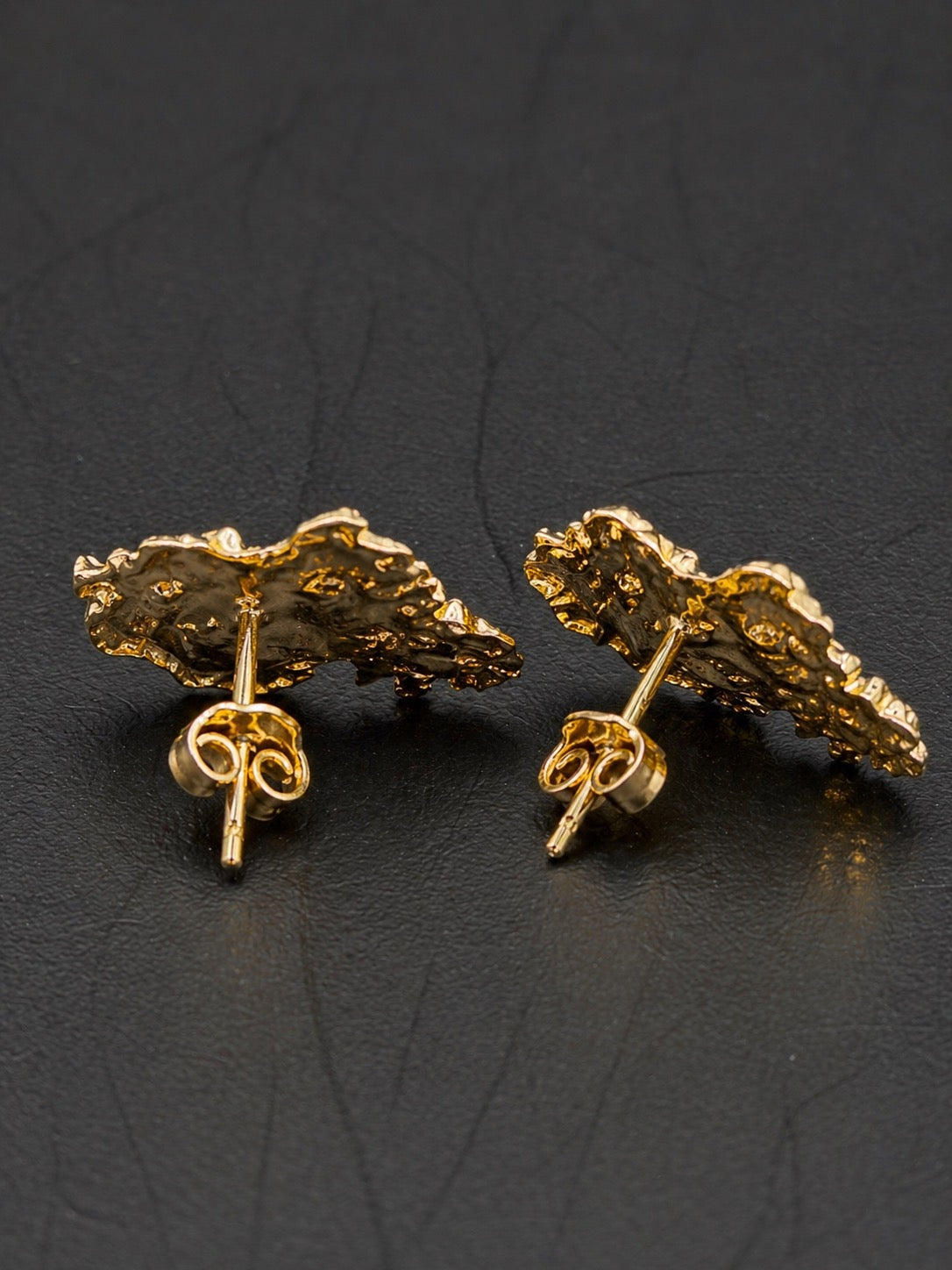 10k Gold Medium Africa Nugget Earrings