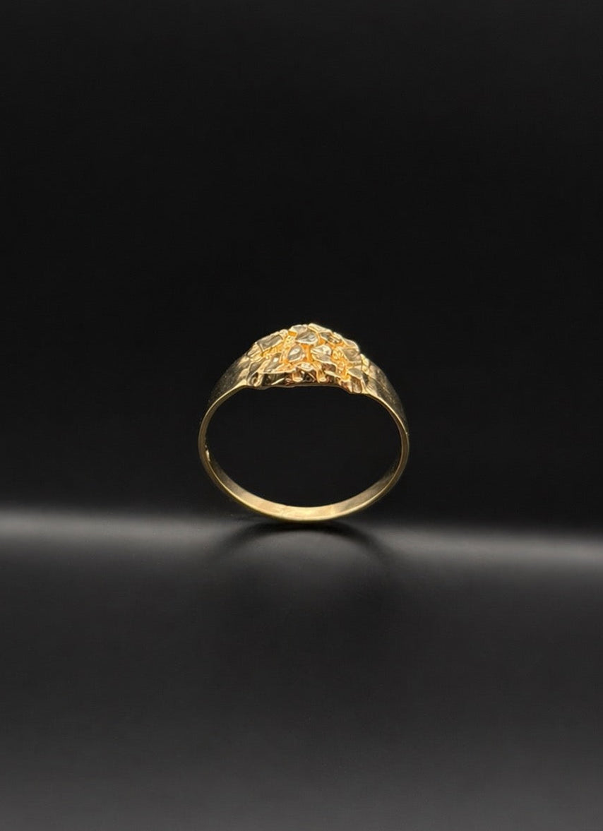 14k Gold Classic Men's Nugget Ring