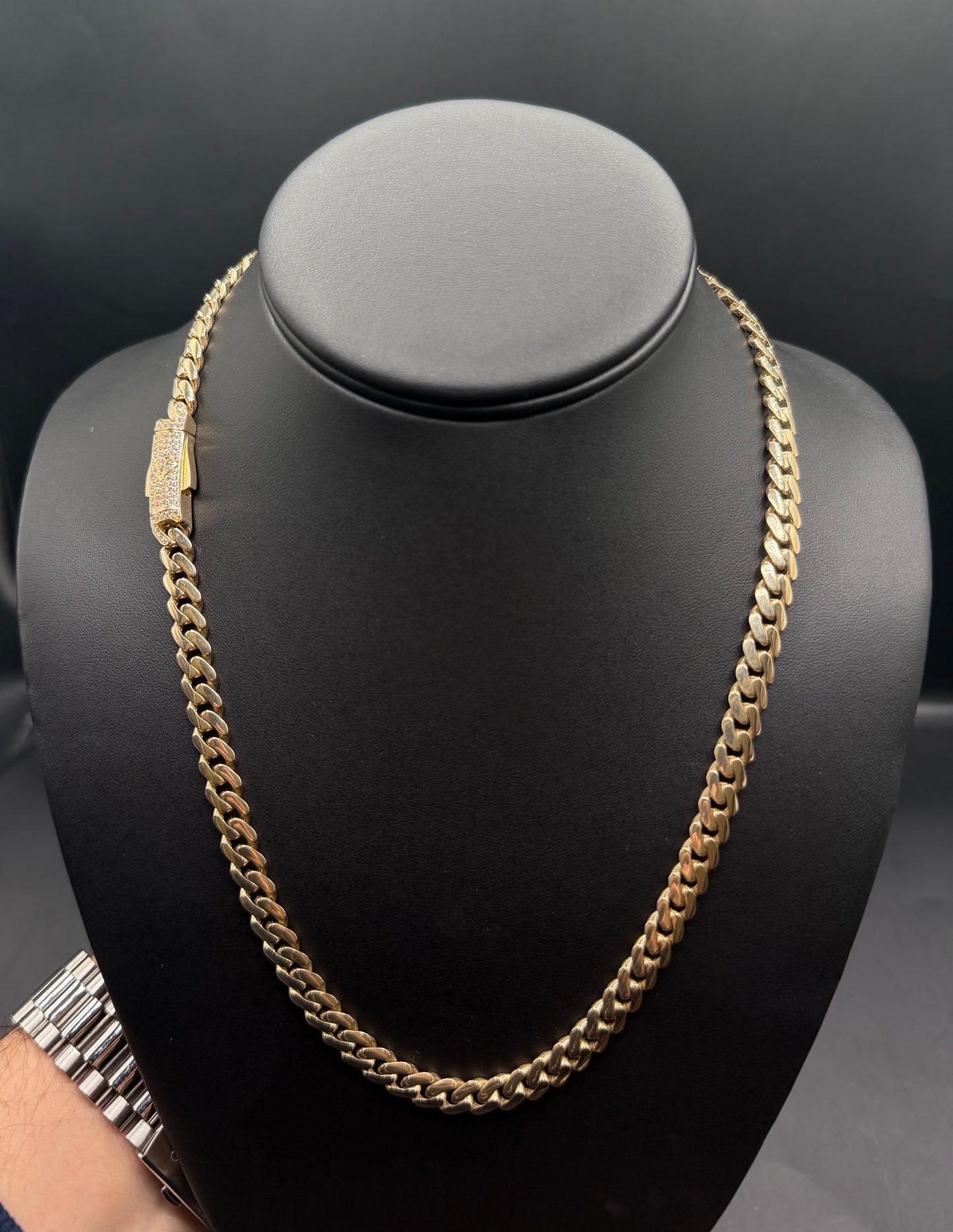 10k Gold Hollow Cuban Necklace
