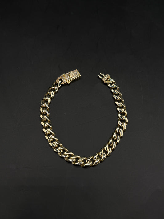10k Gold Hollow Cuban Bracelet (7mm)