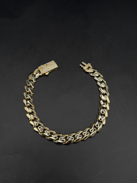 10k Gold Hollow Cuban Bracelet (9mm)
