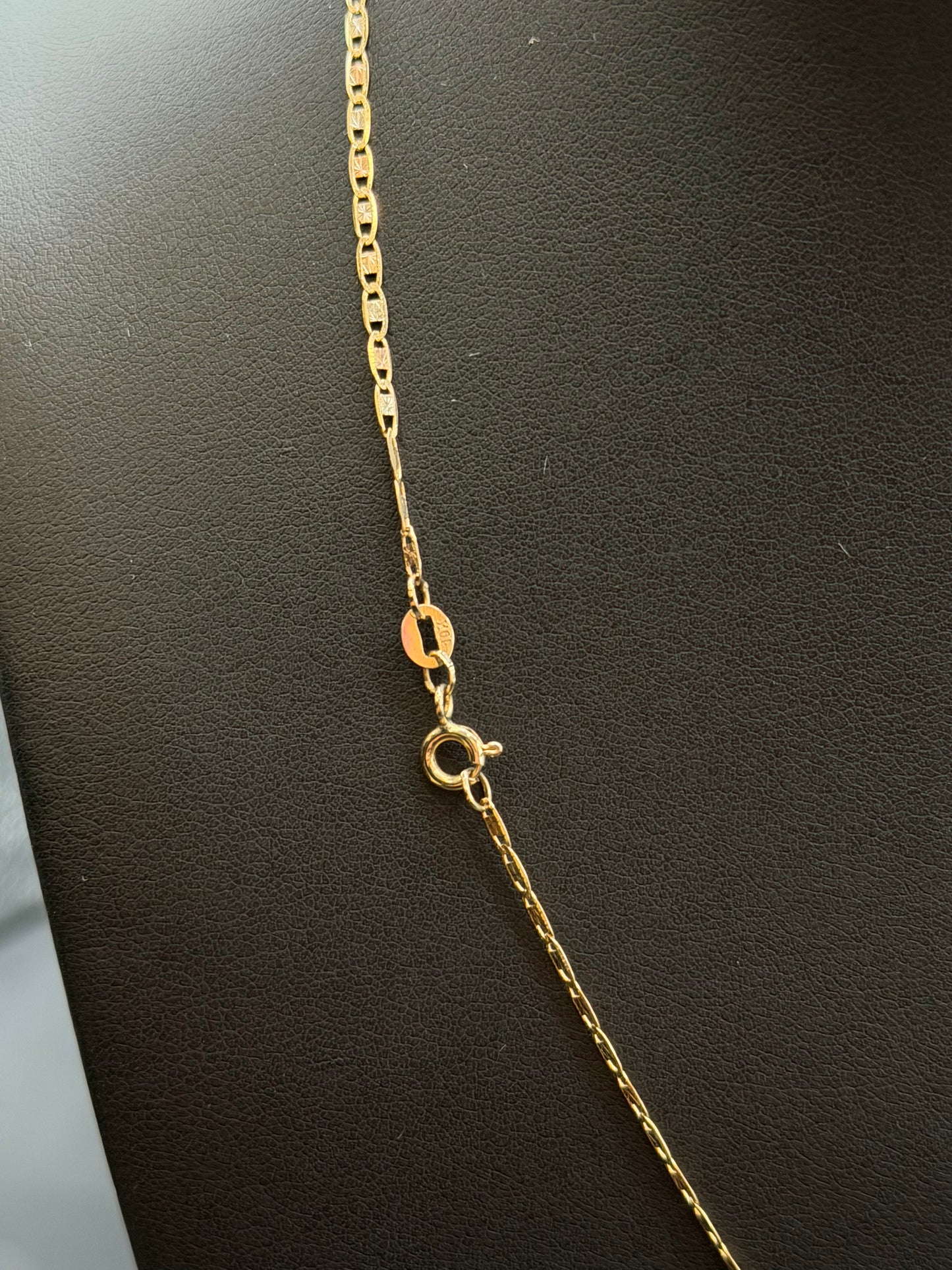 10k Gold B Initial Pendant with Valentino Necklace Set