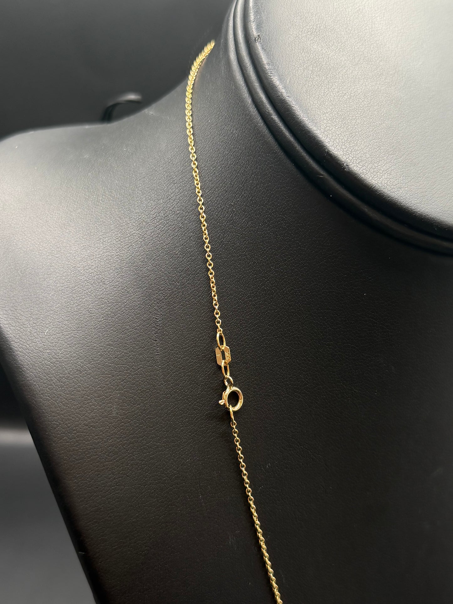 10k Gold Natural Diamond "amor" Necklace 18"