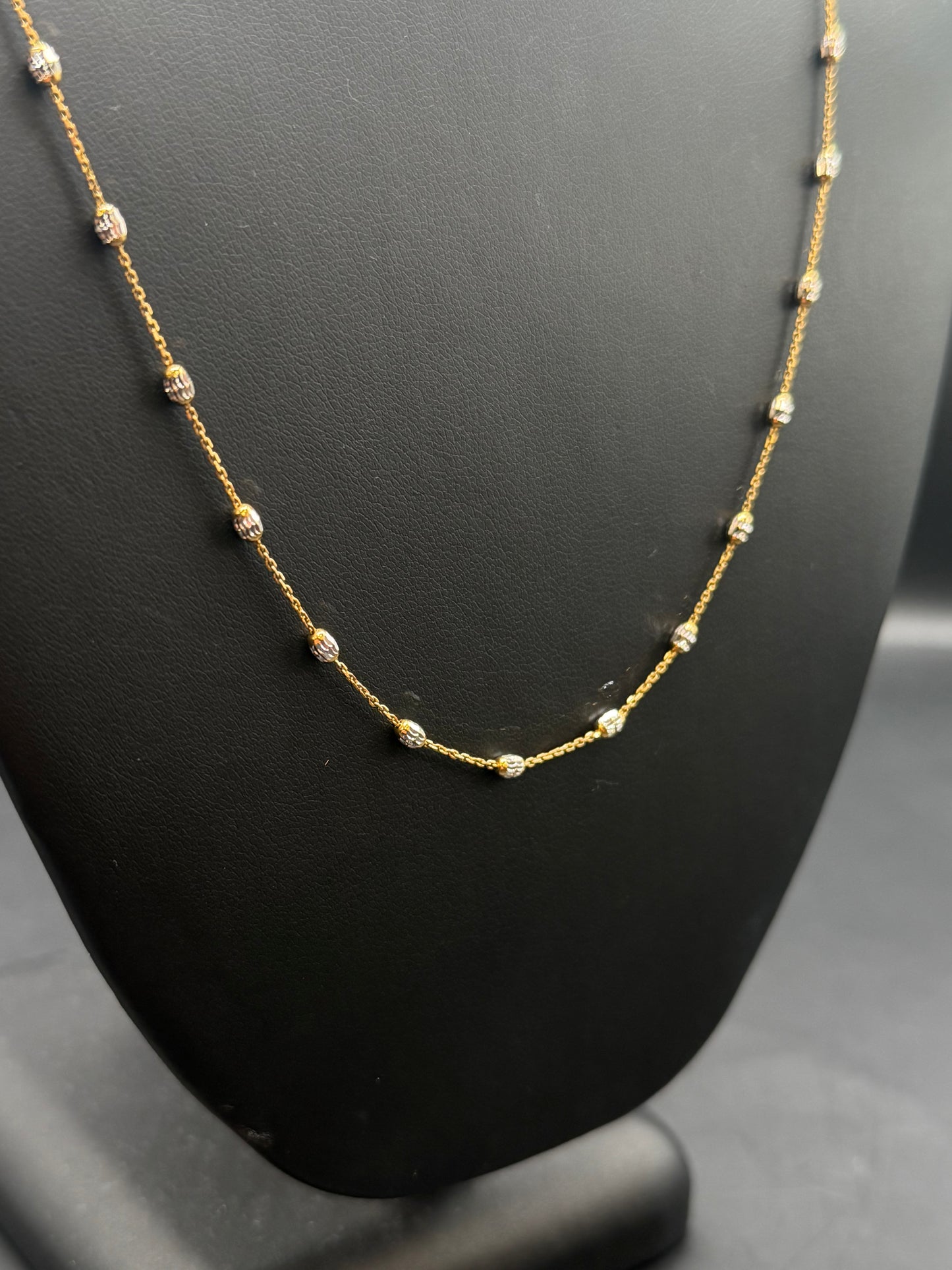 10k Gold 22" Bead Necklace