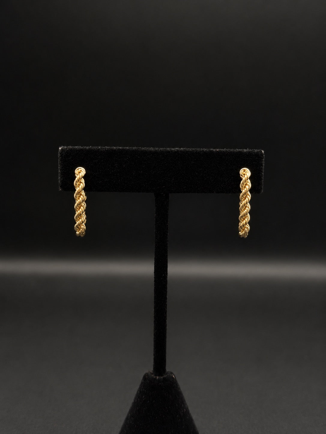 10k Gold Rope Earrings (3mm)