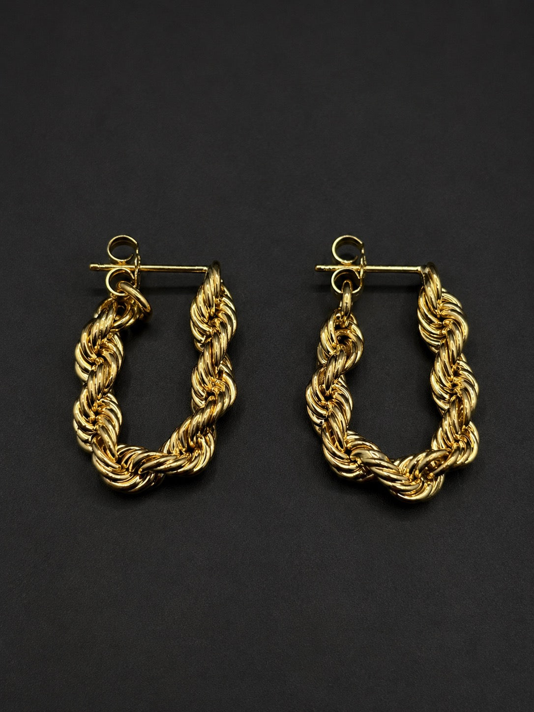10k Gold Rope Earrings (5mm)