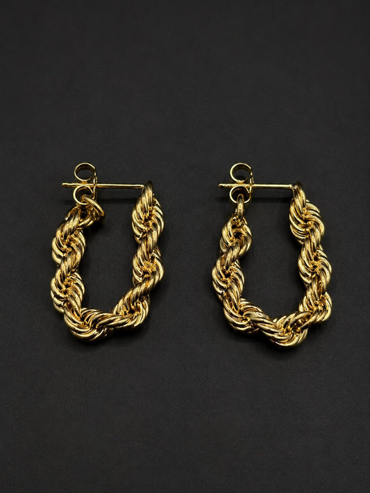 10k Gold Rope Earrings (5mm)