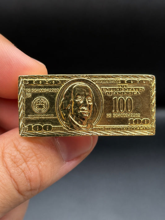 10k Gold $100 Dollar Double Ring