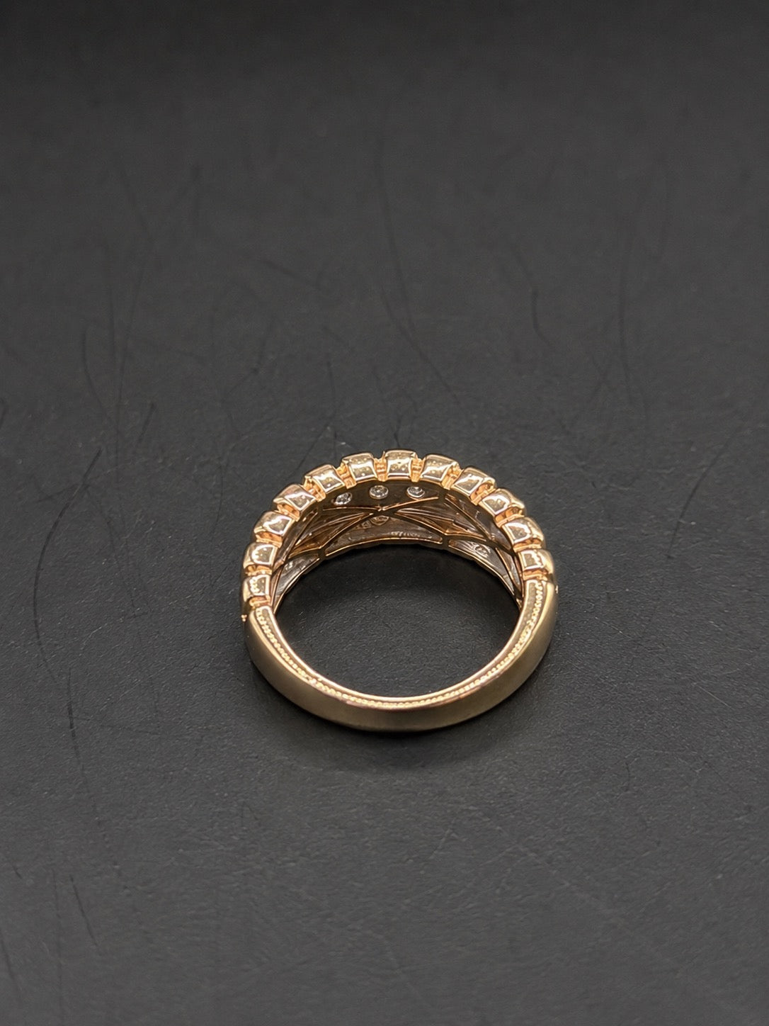 10k Gold Nugget Ring with Natural Diamonds
