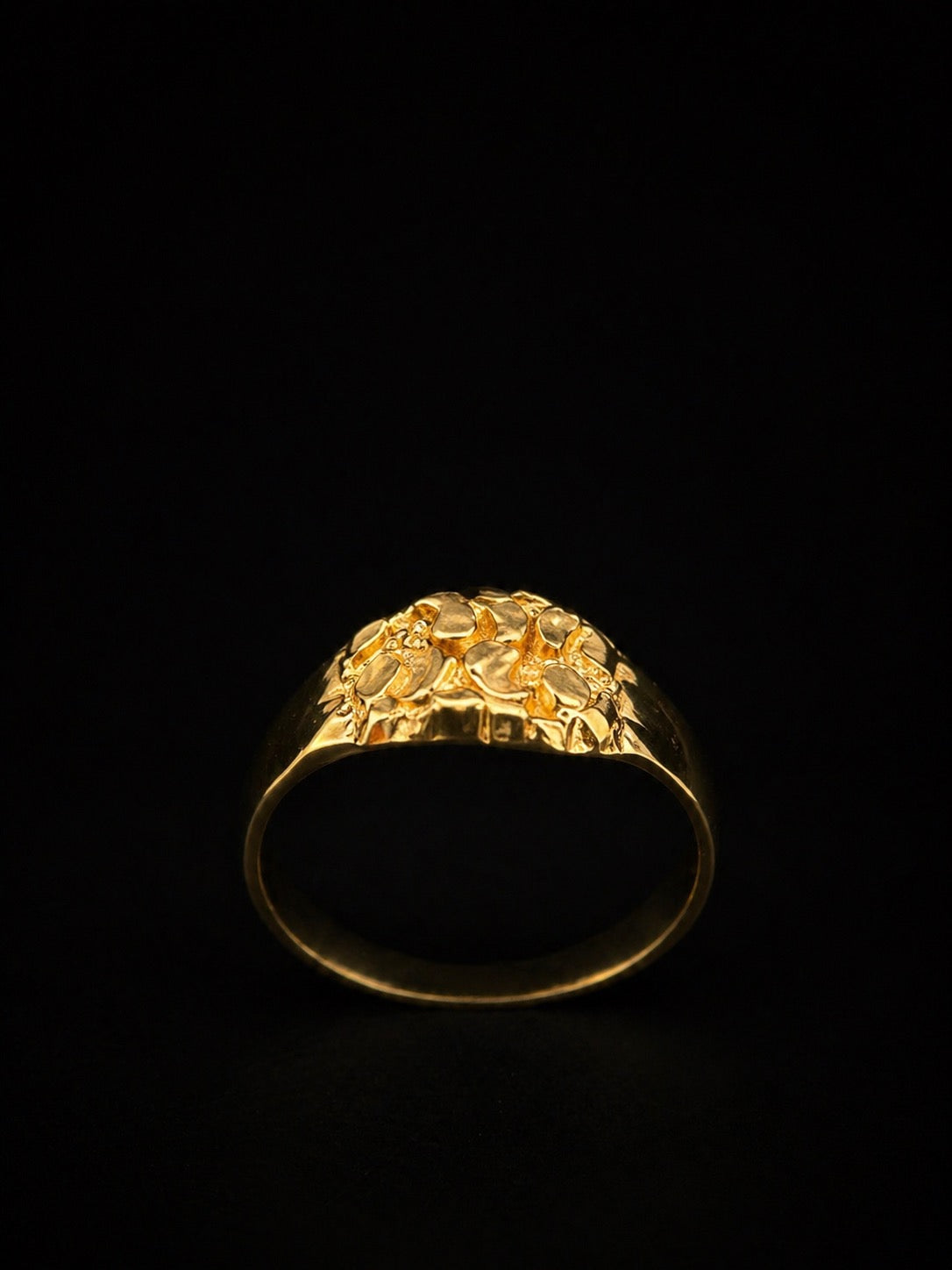 10k Gold Classic Men's Nugget Ring (Heavy)