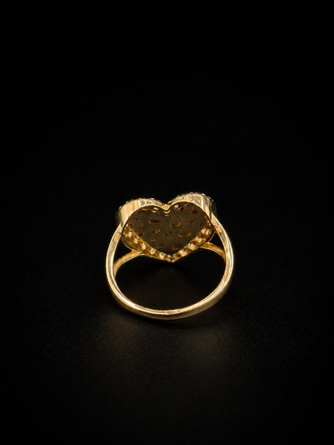 14k Gold Heart Ring with CZ