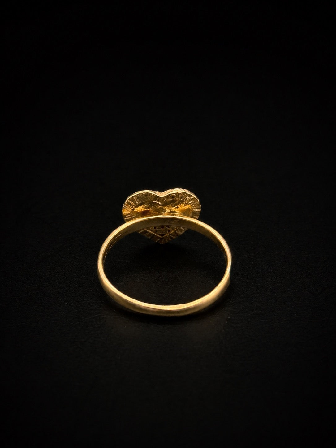 10k Gold Flat Heart Nugget Ring