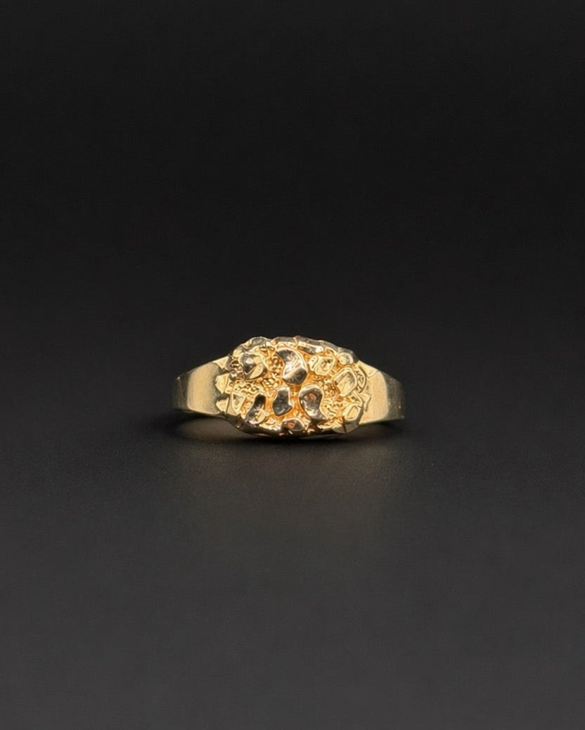 14k Gold Classic Men's Nugget Ring