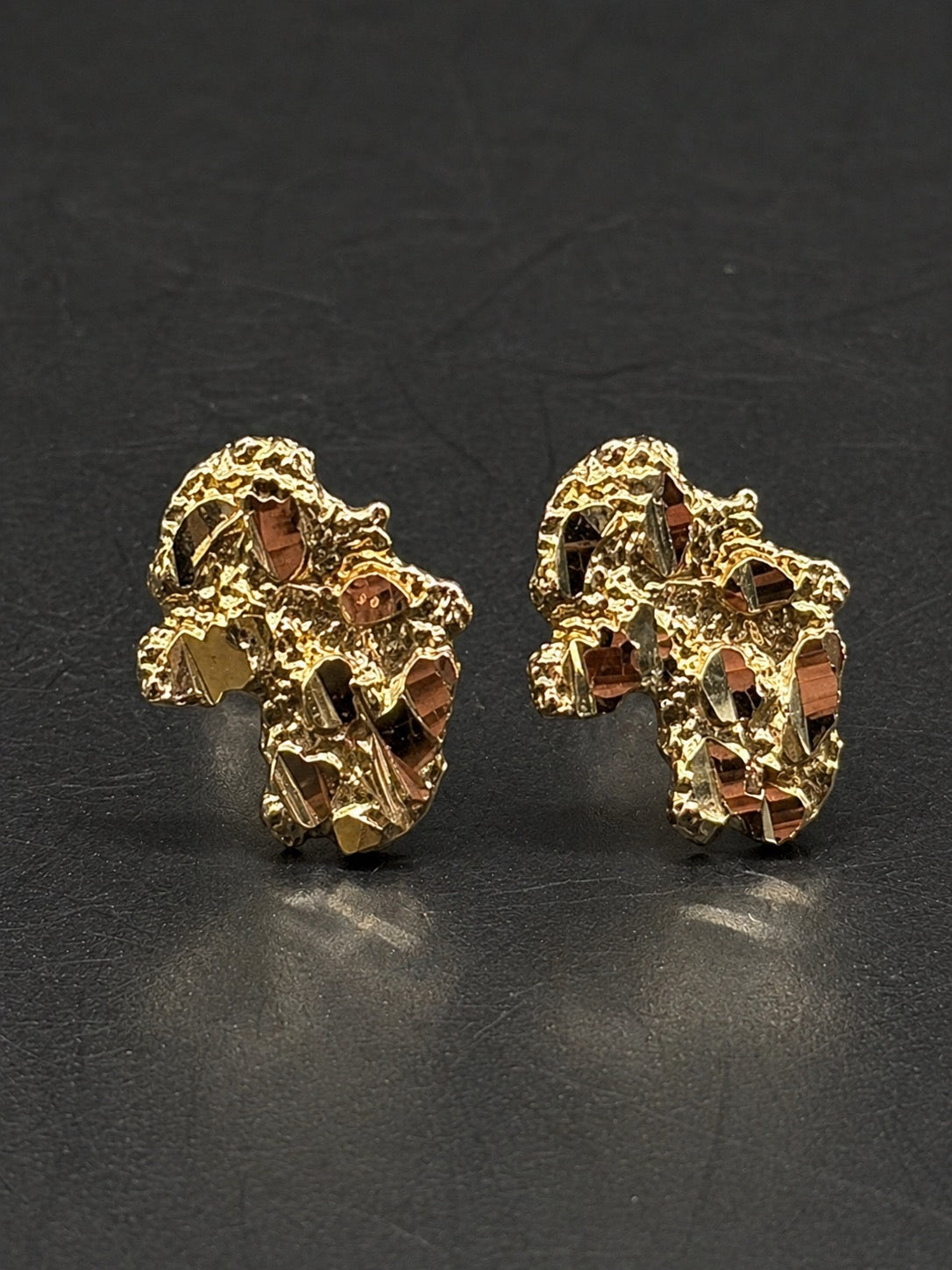 10k Gold Small Nugget Earrings
