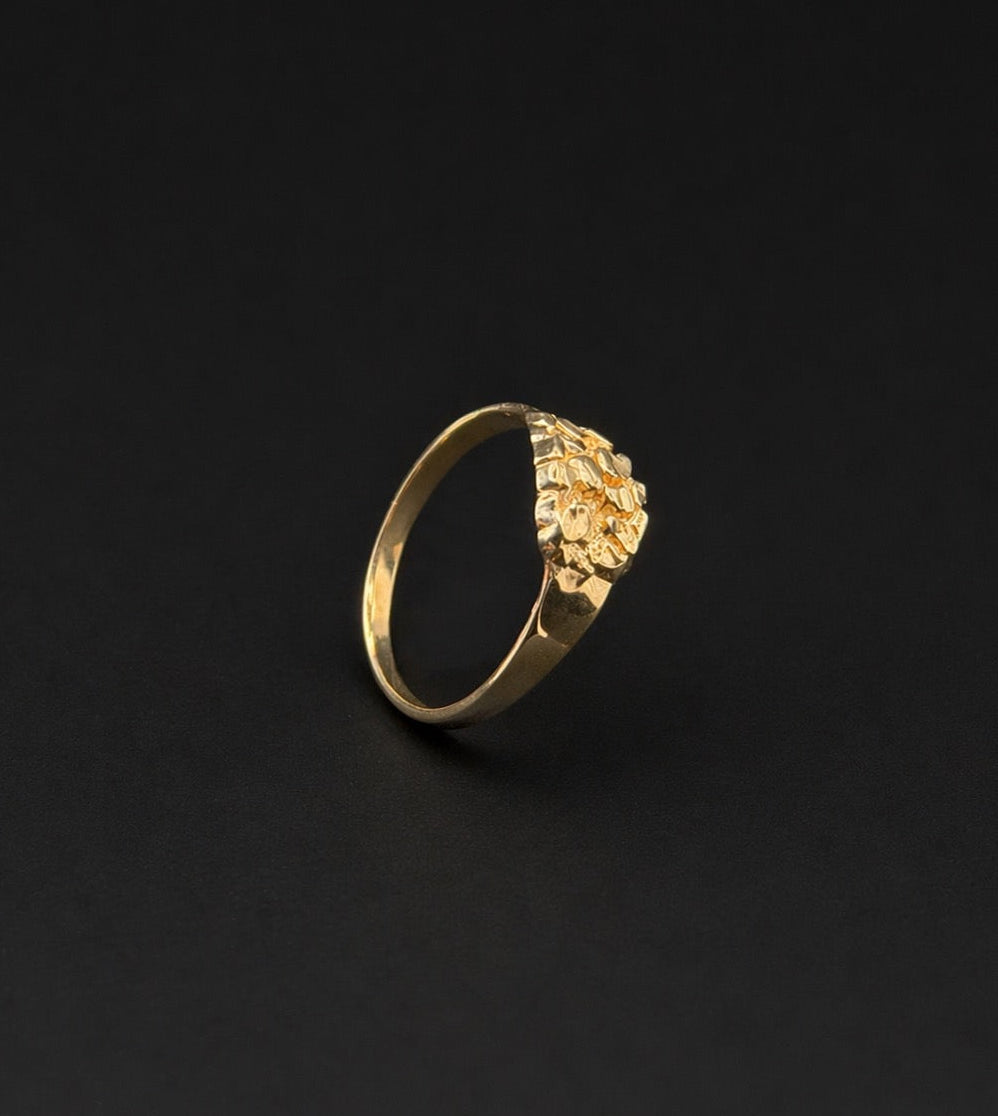 14k Gold Classic Men's Nugget Ring