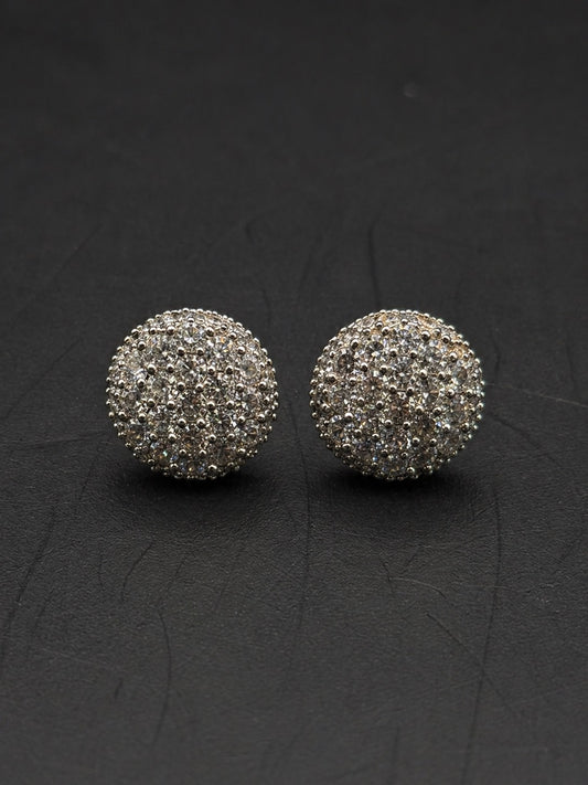 10k Gold Round Studs with CZ Stones