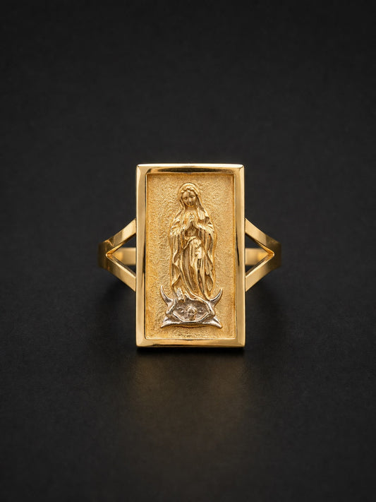 10k Gold Virgin Mary Ring