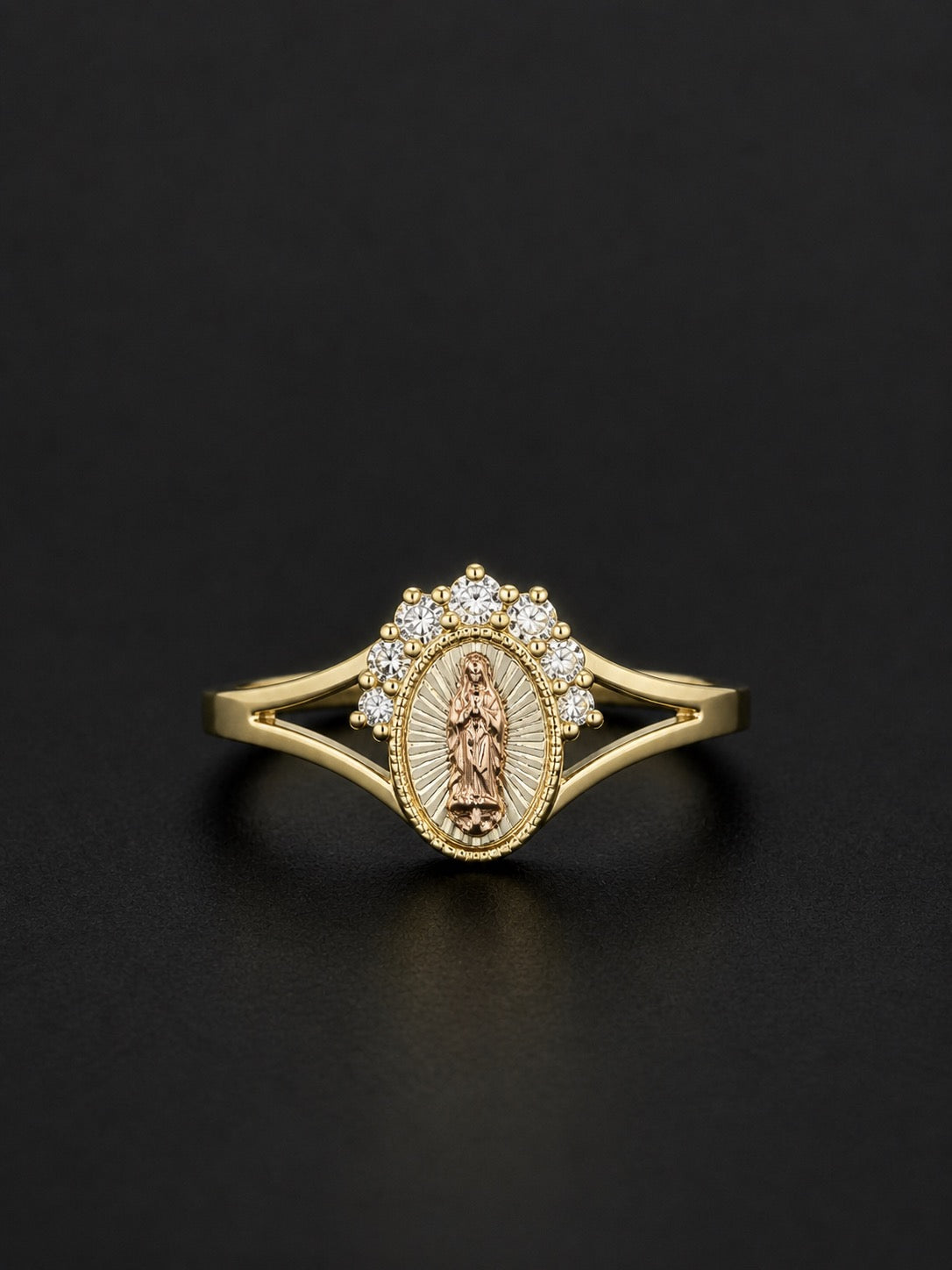 10k Gold Virgin Mary Ring