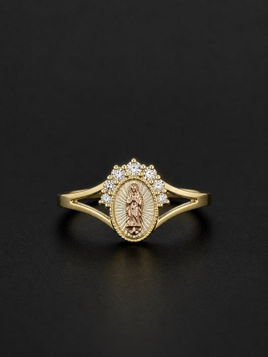 10k Gold Virgin Mary Ring