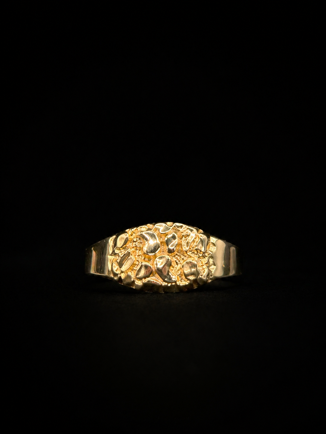10k Gold Classic Men's Nugget Ring (Heavy)